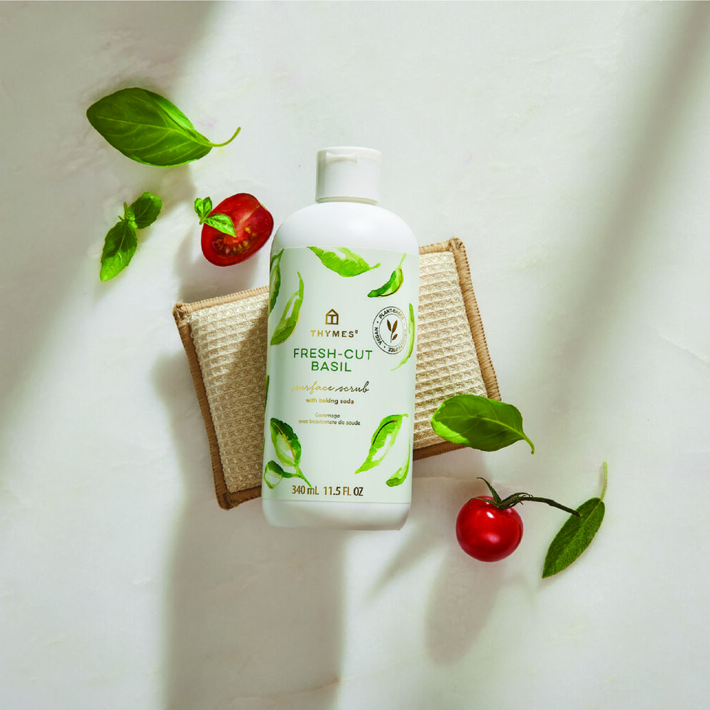 Thymes Fresh-Cut Basil Surface Scrub for home cleaning image number 1